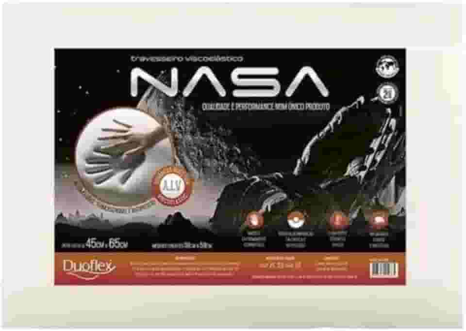 Travesseiro Nasa-X Duoflex Bege Para fronha 45cmx65cm Espuma 100% poliuretano