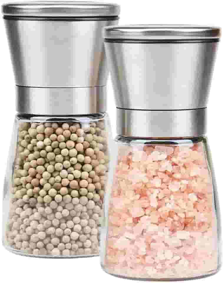 KIT 2 Moedor de Pimenta para Churrasco - Moedor de Sal Grosso em Inox para Cozinha e Mesa
