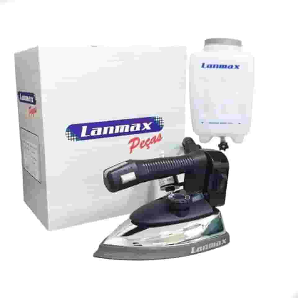 LANMAX, L-ES-94A (220V), Ferro Lanmax Passar Roupas A Vapor Industrial, 1000 Watts, Preto e Prateado