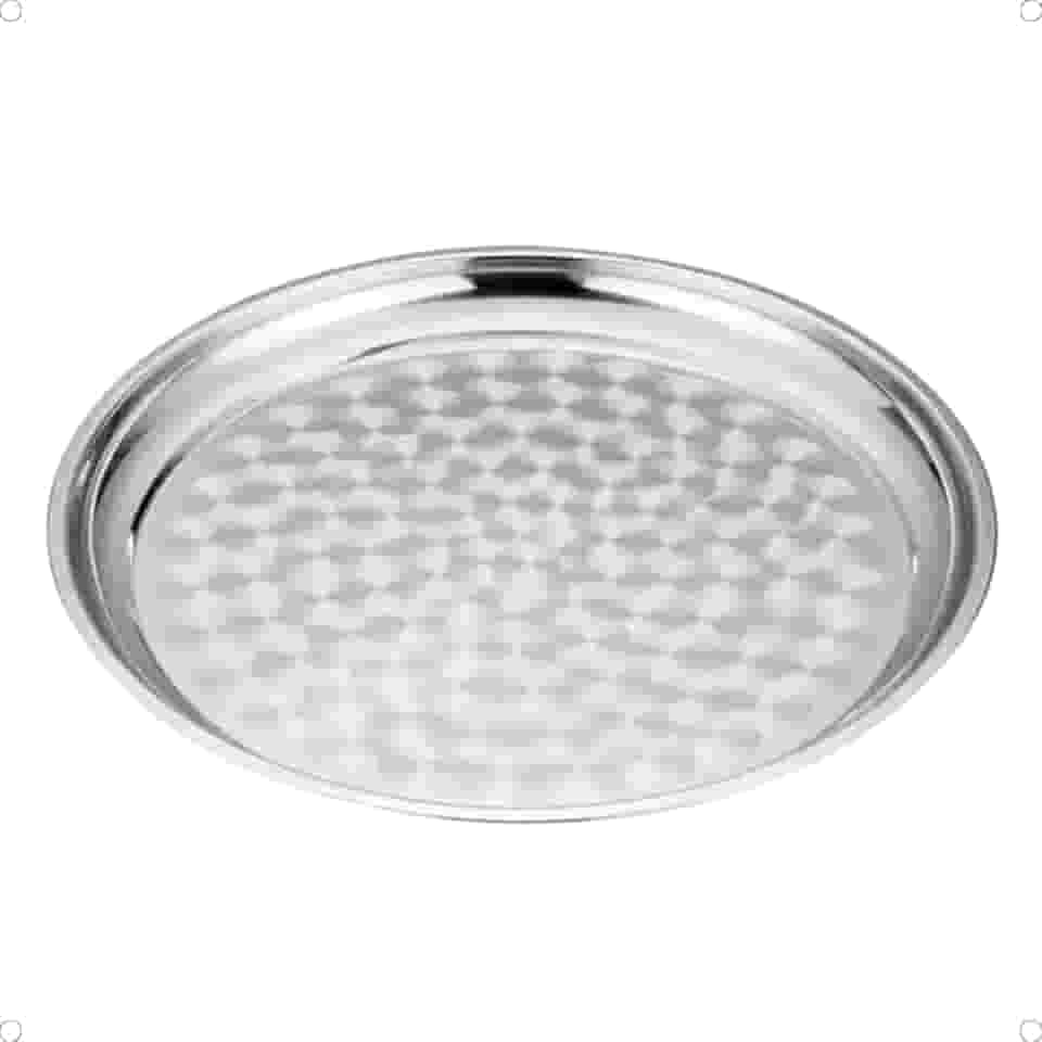 Forma Assadeira Redonda de Aço Inoxidável para Pizza 36cm Ideal para Assar Pizzas Caseiras Com Excelente Qualidade Resistente e Durável