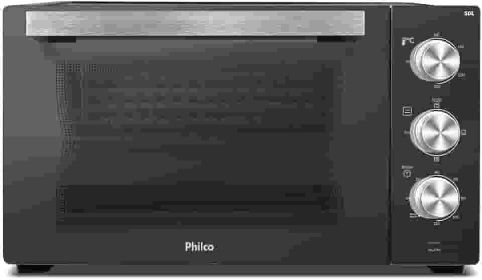 Forno Elétrico Philco 50l Cinza Espelhado Full Glass PFE50PE 127V