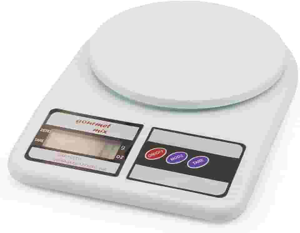 Balança de Precisão Digital para Cozinha Gourmet Mix Branco