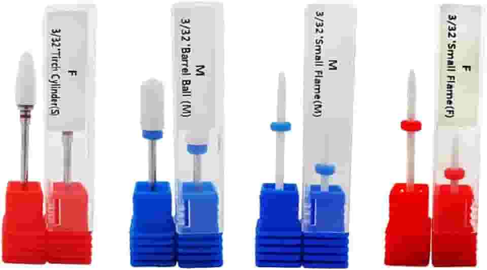 Kit 4un Brocas Cerâmica Unhas Polygel Manicure Profissional (Kit 4003)