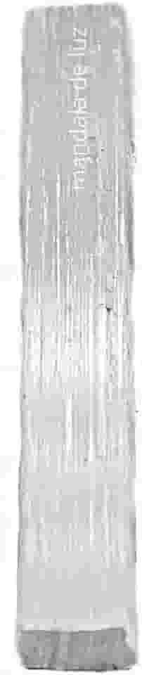 Bastão de Selenita Natural 10cm – Pedra de Limpeza Energética e Purificação + E-book Guia de Uso Espiritual