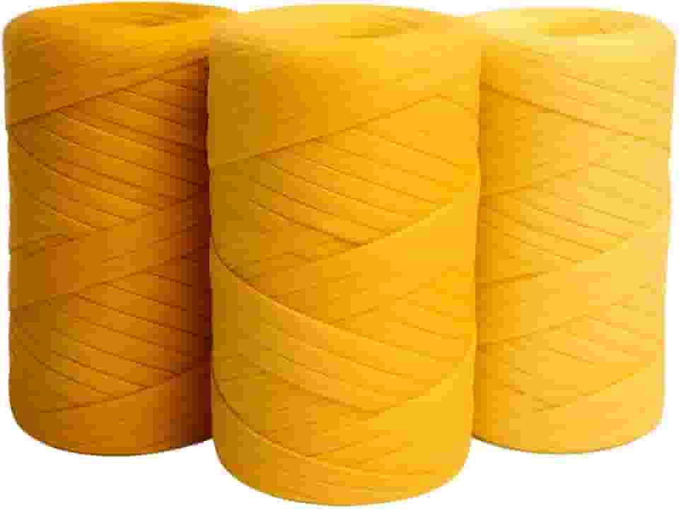 SYMEON Kit 3 Fio De Malha Ecológico 85% Algodão Espessura Média Crochê Tricô Artesanato 1,5kg 240m (Tons de Amarelo)