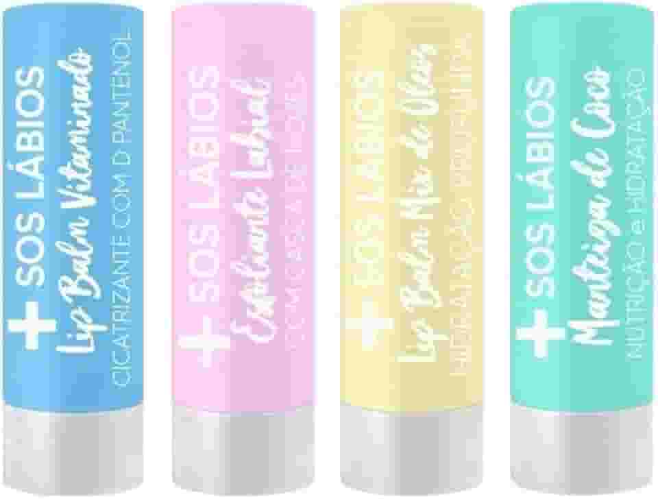 Kit 4 Unidades - Tratamento Intensivo Sos Labios - Recupera E Protege Seus Labios Top Beauty