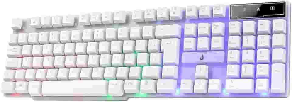 Teclado Gamer Semi - Mecânico Rise Mode G1 Rgb Ptbr (Branco)