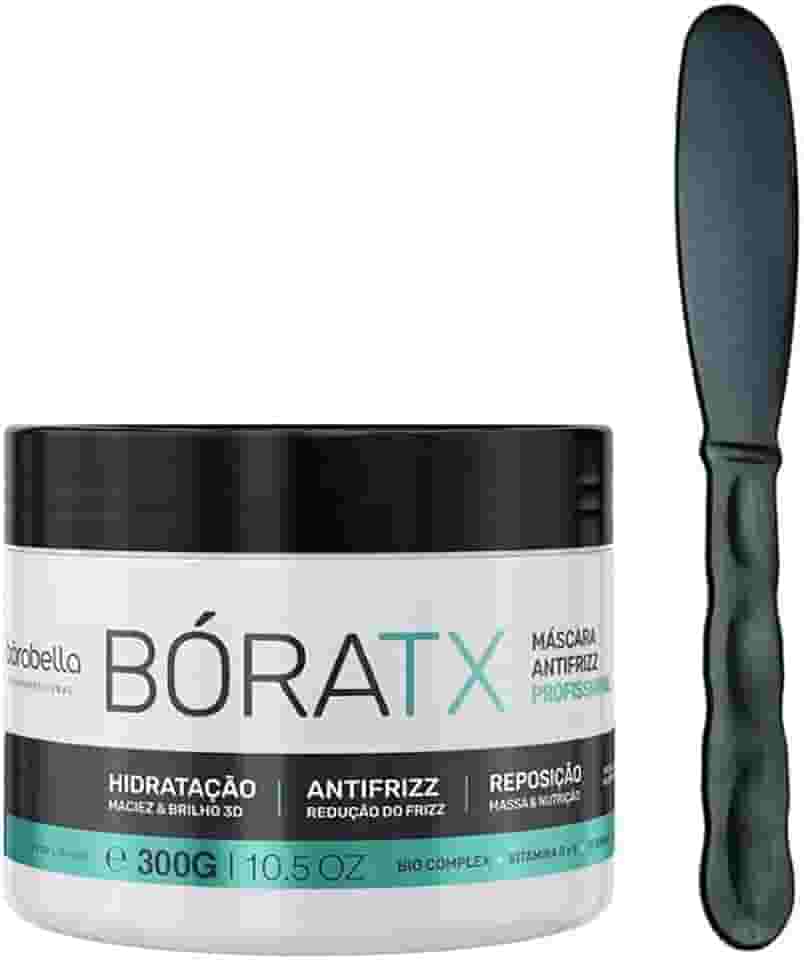 Máscara Capilar Borabella Bóratx 300g - Tratamento Cabelo, Botox, Hidratação Profunda e Brilho de Salão, Anti-Frizz