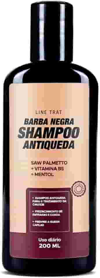 Barba Negra Shampoo Antiqueda com Saw Palmetto e Cafeína – Estimula o Crescimento Capilar e Reduz a Queda – 200ml