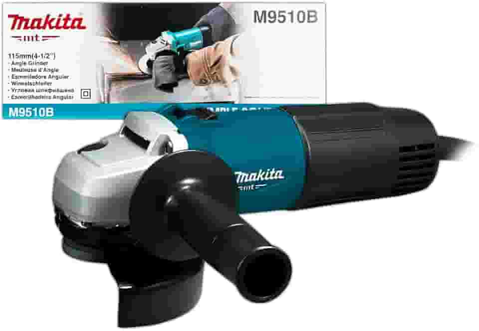 MAKITA Esmerilhadeira Angular M9510B 850W 115mm 11000RPM Alta Rotação para Corte e Desbaste Profundo em Metal Aço Ferro para Uso Industrial 220v