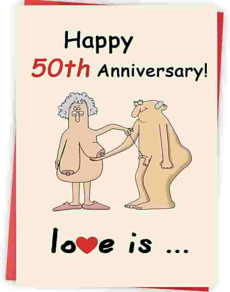 Cartão engraçado de aniversário de 50 anos para homens e mulheres, presentes engraçados de 50 anos para casal, marido, esposa