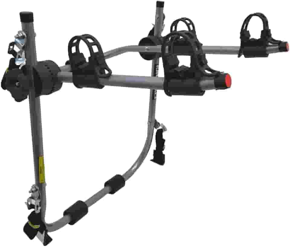 Suporte para bike Transbike 2 bicicletas POP Prata tira Preta Sedan Hatch