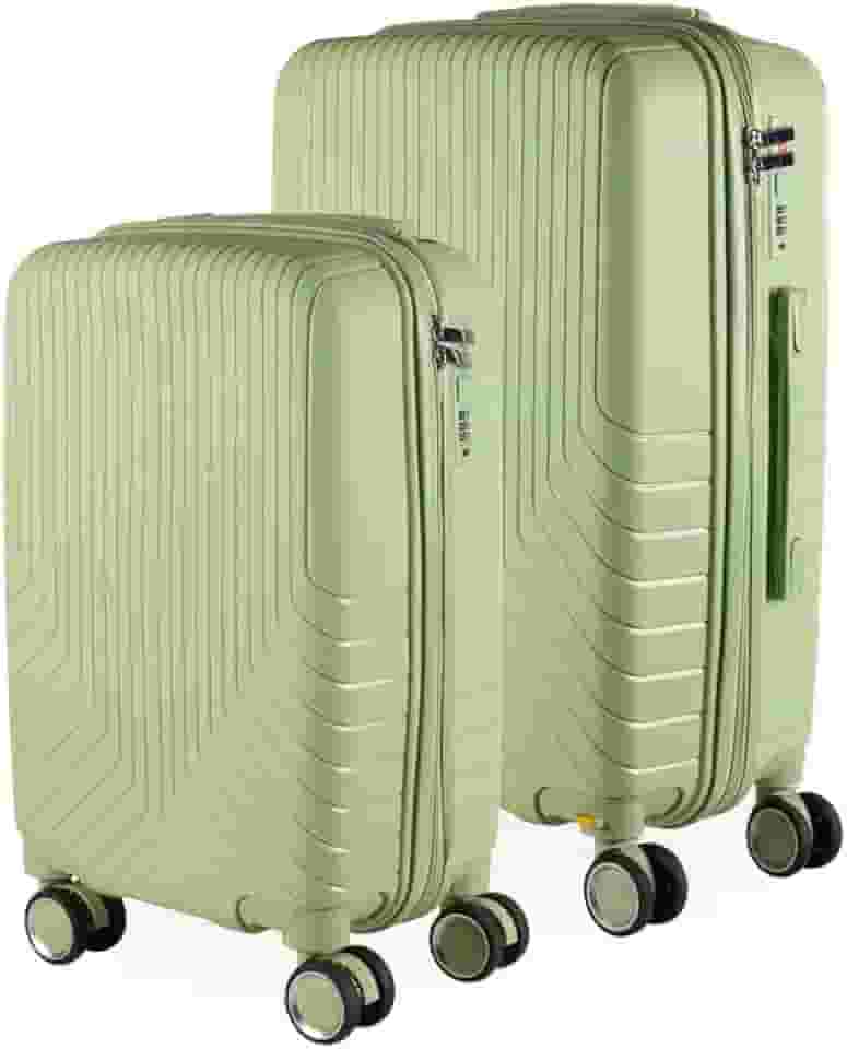 Cj Malas Polipropileno 2 Peças P e M com Rodas 360 França - AeroMalas (Verde)