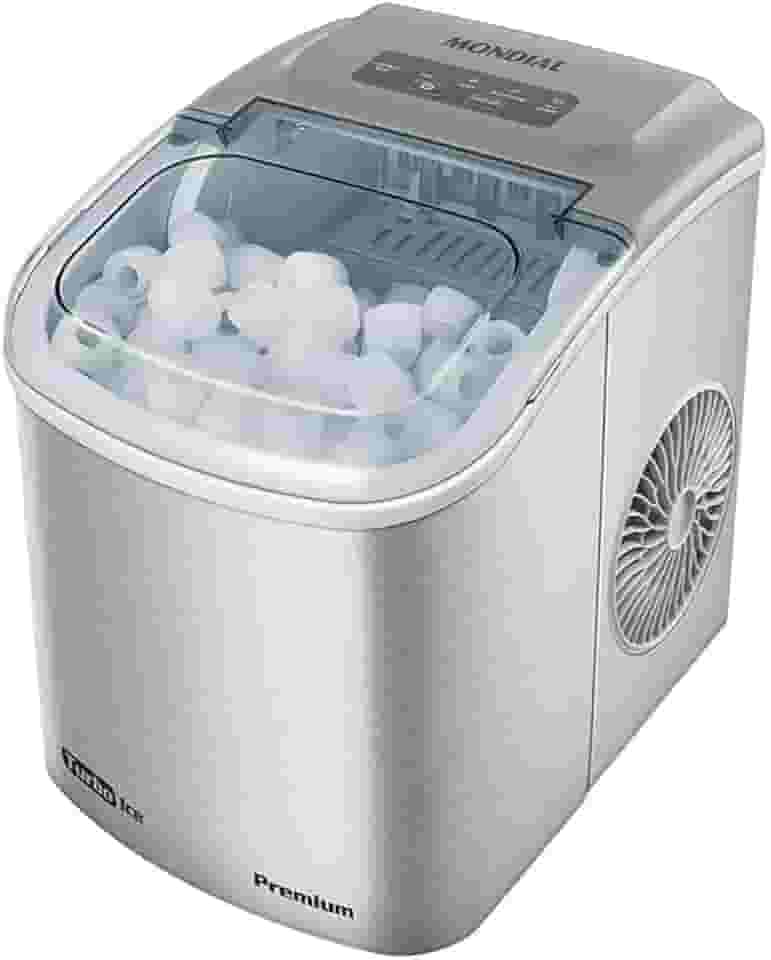 Máquina de Gelo Turbo Ice Premium, Mondial, Cinza, 220V - MG-12-GI
