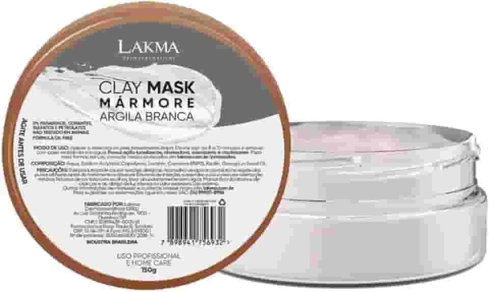 Mascara Argila Branca Clareadora-150g- Lakma