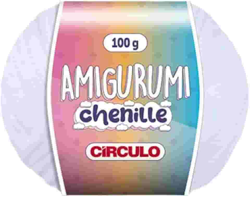 Linha Amigurumi Chenille - Circulo - 100g - 110 metros - 909 TEX (8001-Branco)
