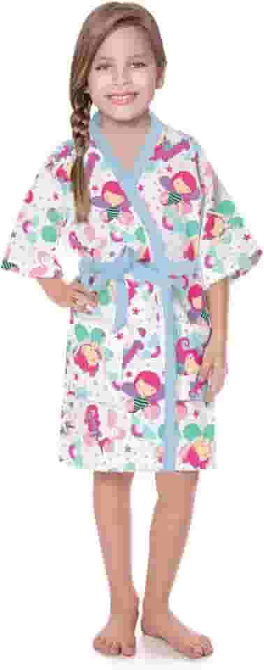 Roupão Felpudo Infantil Quimono Estampado Sonho Encantado M Com 1 peça