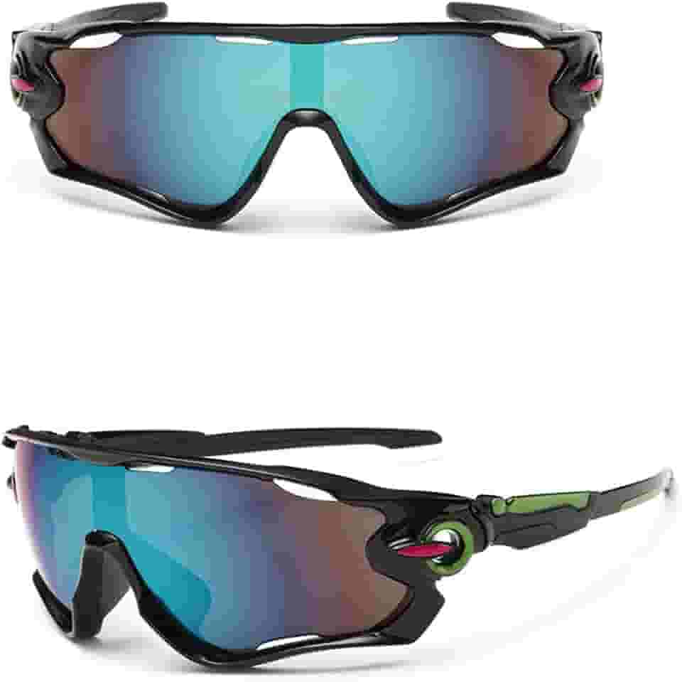 Óculos De Sol Bike Ciclismo Esportivo Proteção Uv Espelhado Preto UV400