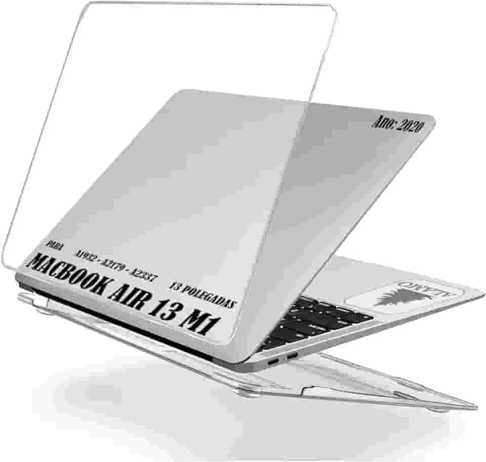 Capa Case Capinha para MacBook Air 13 polegadas, M1 versão ano 2018 a 2020 modelo A2337 / A2179/ A1932 Slim em Acrílico transparente resistente - Alamo