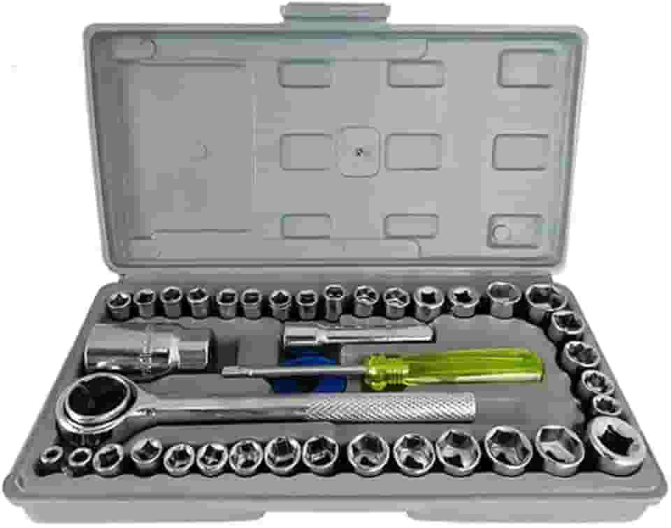 KIT CHAVE CATRACA REVERSÍVEL JOGO PROFISSIONAL DE SOQUETES 40 PEÇAS