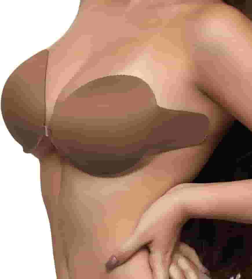 Sutiã Adesivo InvisionLov Plus com Abas Laterais Reutilizável do 44 ao 52 nas Cores Bege Preto Chocolate