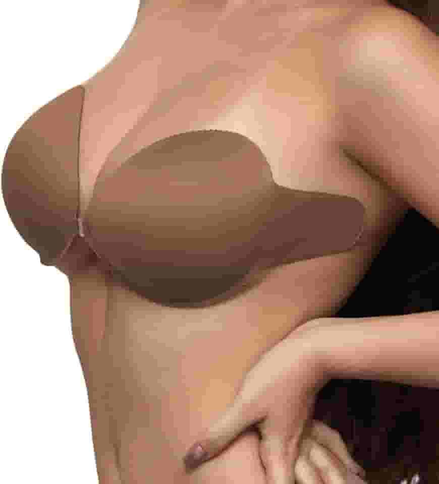 Sutiã Adesivo InvisionLov Plus com Abas Laterais Reutilizável do 44 ao 52 nas Cores Bege Preto Chocolate