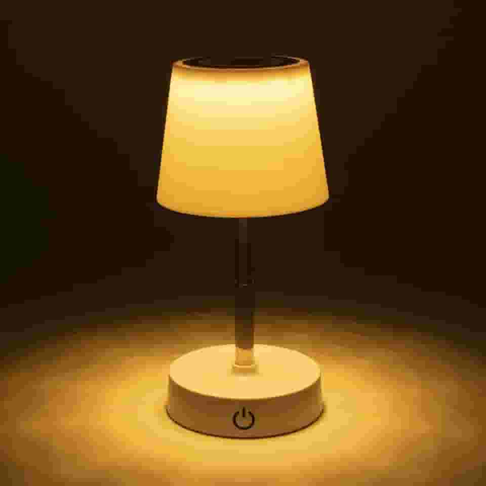 Abajur de Mesa LED com Base Antiderrapante Ideal para Quarto Escritório Estudo Recarregável Touch 3 Níveis de Luz Luminária Portátil sem Fio Dimerizável Premium