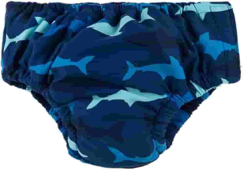 Pulpo Fralda de Piscina Reutilizável Bebê 6 a 24 Meses (Azul Tubarão, 18 meses)