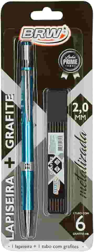 Lapiseira Metalizada Azul + Grafite 2.0mm, BRW