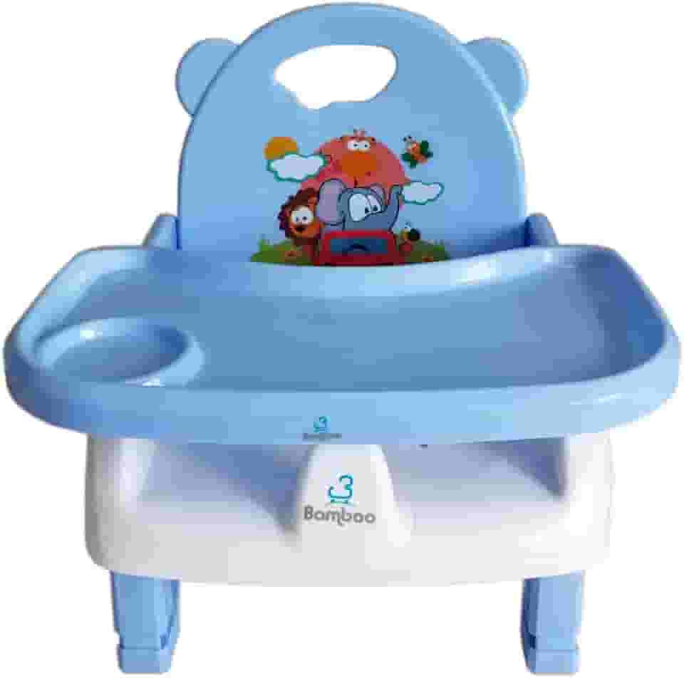 Cadeirinha Alimentação Refeição Bebe Portátil Dobrável Compacta Baixa Infantil Com Pés Antiderrapantes e Bandeja Removível