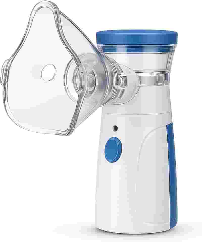 Nebulizador Inalador Ultrassônico Portátil Silencioso Compacto Sem Fio Recarregável USB Adultos Crianças Idosos Alívio Respiratório Rinite Sinusite Asma Gripes Resfriados Saúde Pulmonar Premium