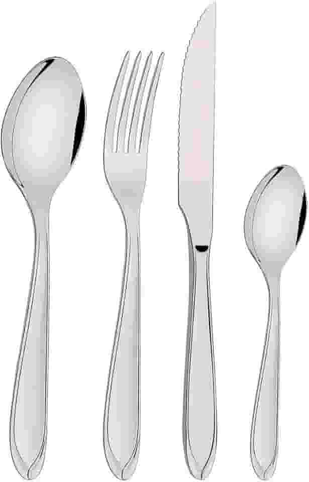 Faqueiro Laguna Aço Inox 32 Peças Serve 8 Pessoas Garfo, Faca, Colher de Sopa, Colher de Chá