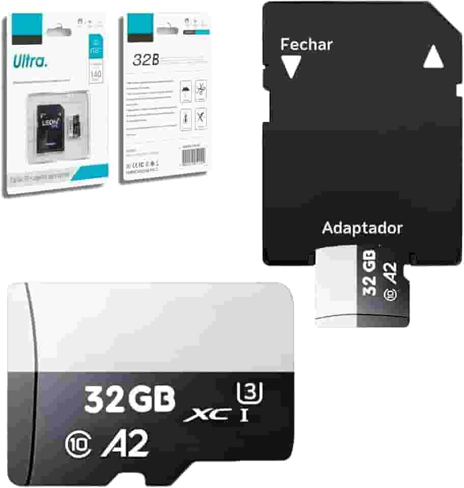 Cartão De Memória GB Original Com Adaptador Micro Full Hd - Velocidade 140MB/s ® (32, GB)