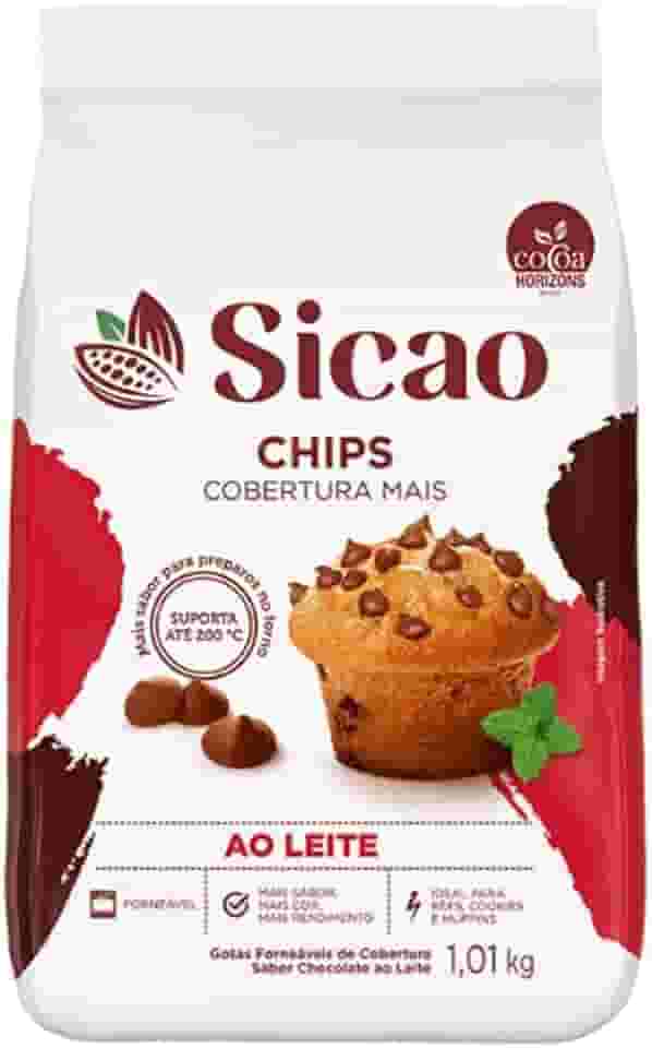 Chips Chocolate Forneáveis Ao Leite Cobertura 1,01kg - Sicao