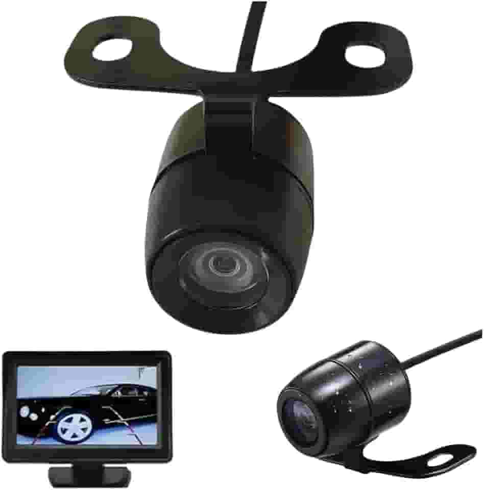 Câmera de Ré Universal Automotiva Borboleta Parachoque com Visão Noturna - Resistência e Facilidade de Instalação