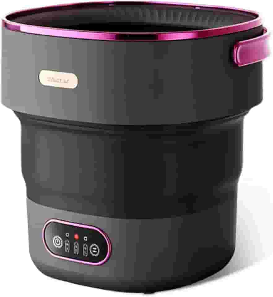 Máquina de lavar portátil, mini lavadora dobrável de 13 l com 4 modos e cesta giratória, limpeza profunda de roupas íntimas, roupas de bebê e roupas pequenas para apartamentos, dormitório, trailer