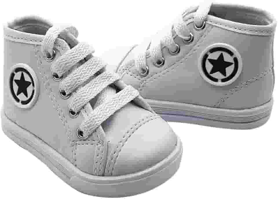 Tênis Sapatinho Infantil Bebe Cano Alto Star Branco
