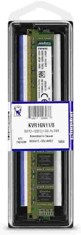 Kingstone KVR16N118 - Memória de 8GB DIMM DDR3 1600Mhz 1,5V 2Rx8 para desktop