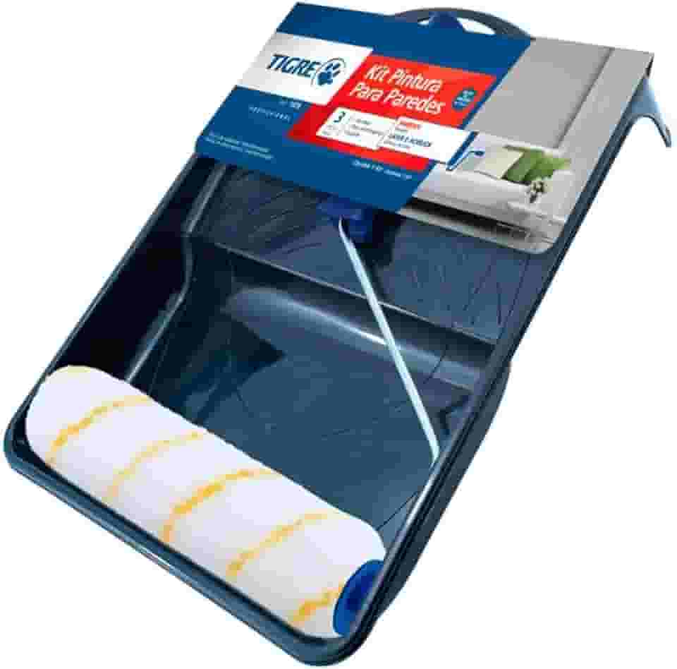 Kit para Pintura Antirrespingo 3 Peças, Tigre 61576000, Preto, 23cm