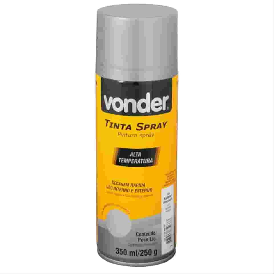 TINTA SPRAY ALTA TEMPERATURA ALUMINIO 350ML VONDER
