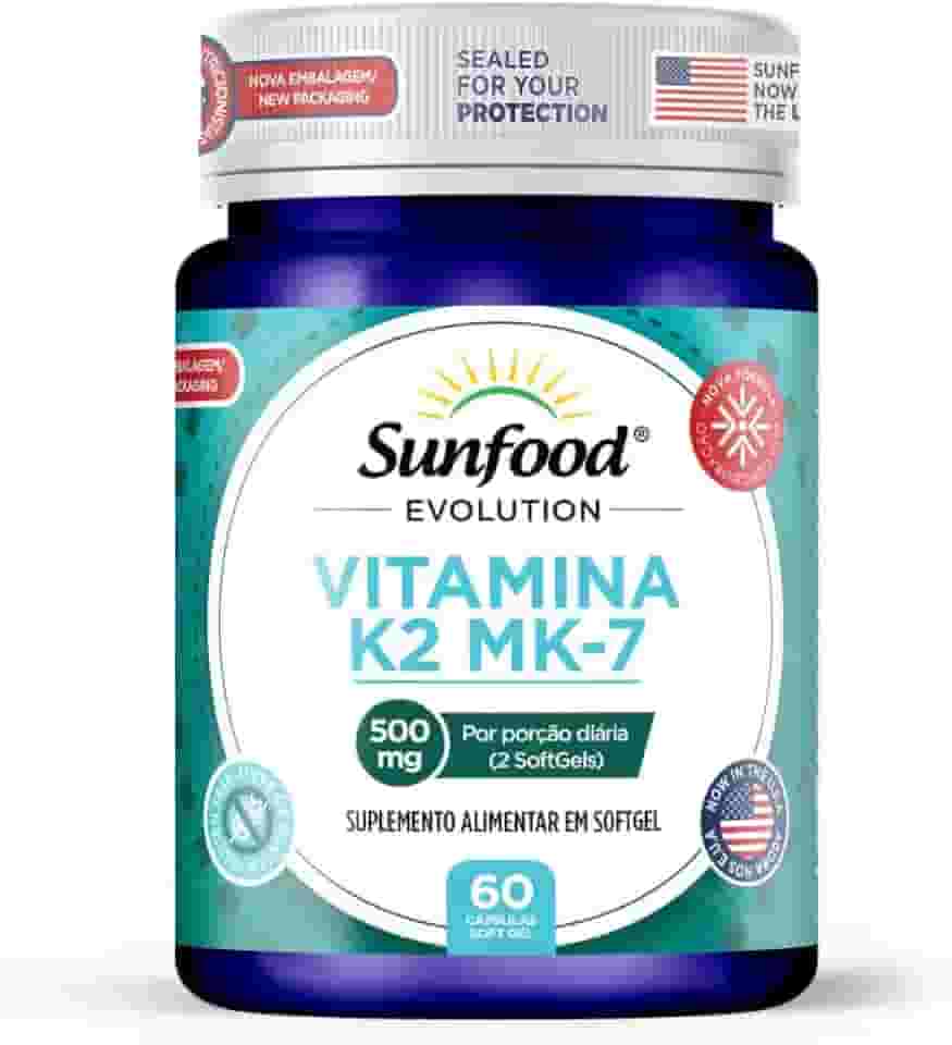 VITAMINA K2 MK-7 500MG 60 SOFTGELS SUNFOOD EVOLUTION