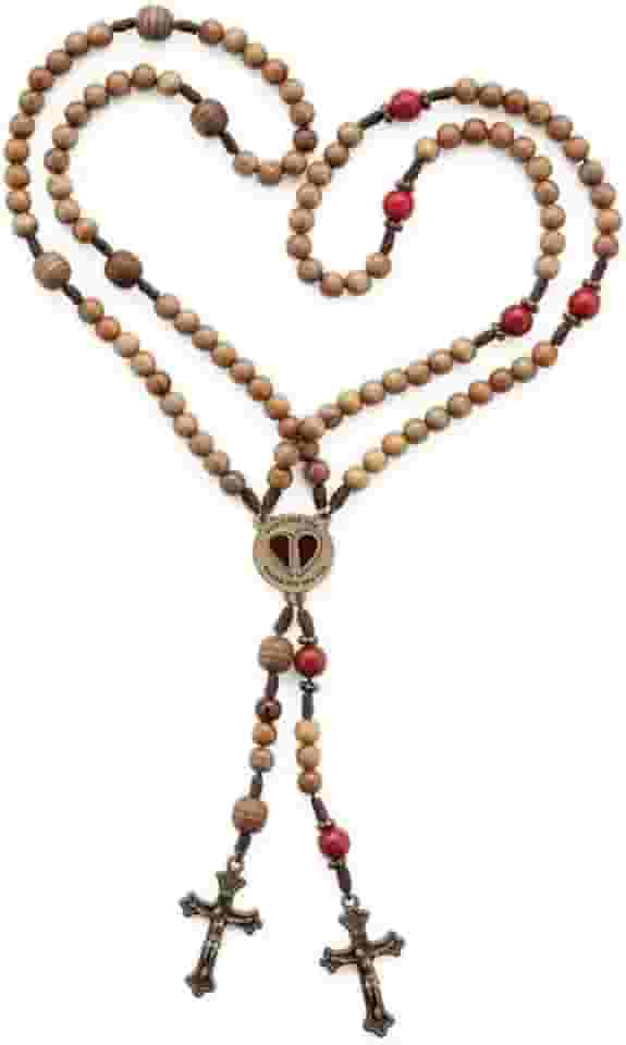 Terço Do Casal Por Onde For Quero Ser Seu Par Madeira 8mm