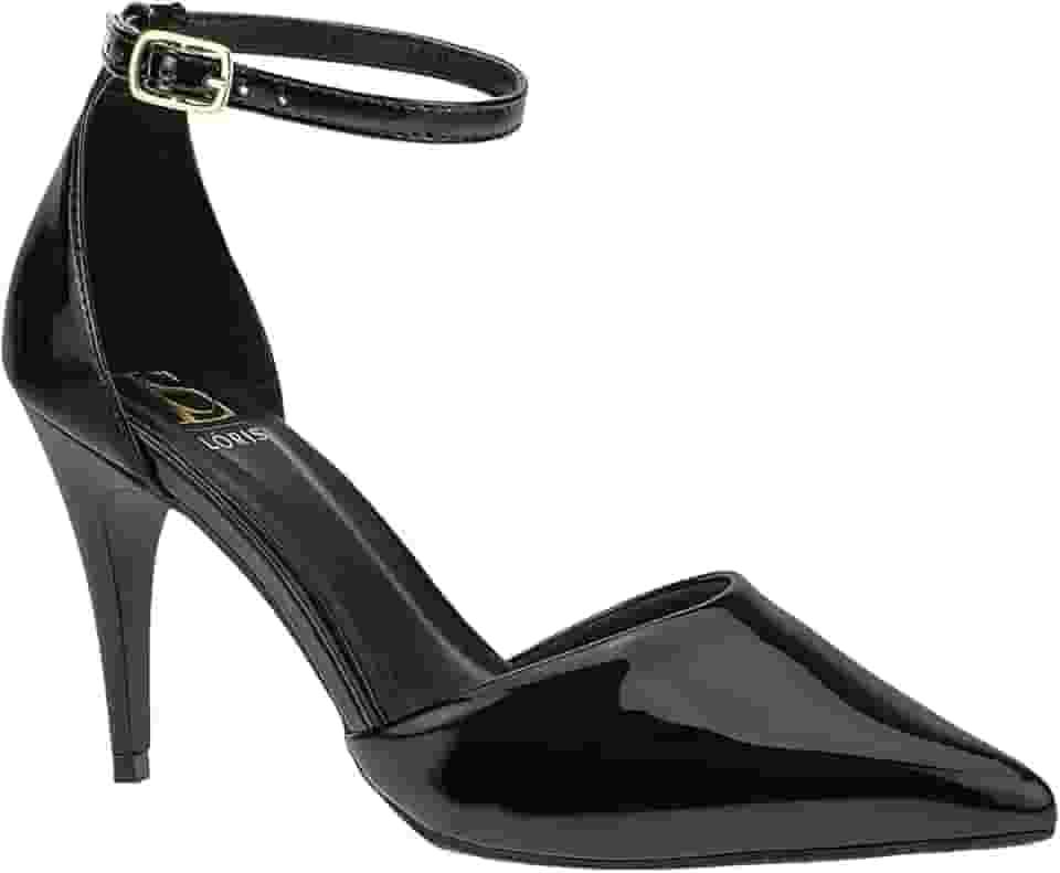 Sandália Scarpin Salto Alto de Fivela Sapato Bico Fino Stilleto 9000