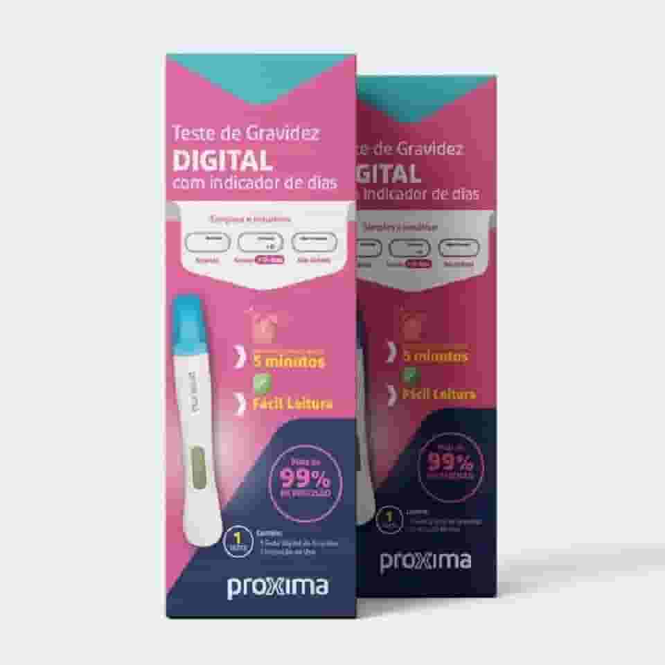 Teste de Gravidez Digital com Indicador de Dias - Proxima Alive