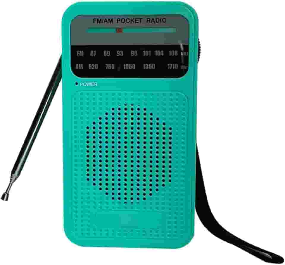 Rádios de ondas curtas e todos os perigos – Rádio FM AM portátil com alto-falante alto, rádio meteorológico de emergência verde para aventuras ao ar livre e uso doméstico