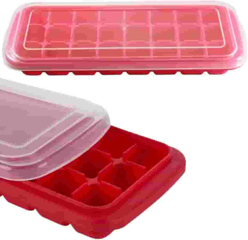 Forma De Silicone Gelo com Tampa 24 cubos Livre Bpa oferta