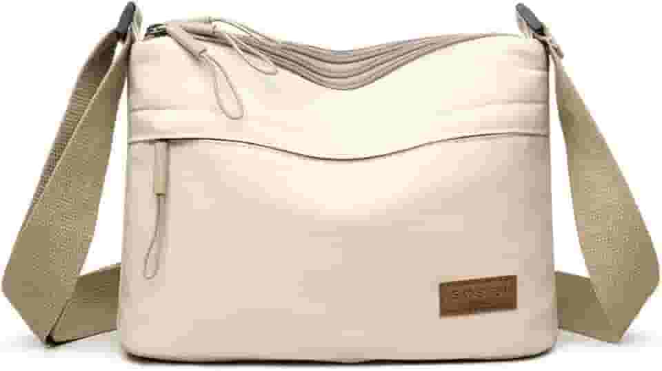 Bolsas transversais para mulheres, bolsa de ombro pequena nylon simples com zíper, leve, casual, simples, adequada para viagens diárias