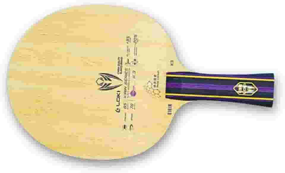 Raquete Loki K3 Clássica Profissional para Tênis de Mesa, 5 Folhas de Madeira, 2 Folhas de Carbono, Ofensiva
