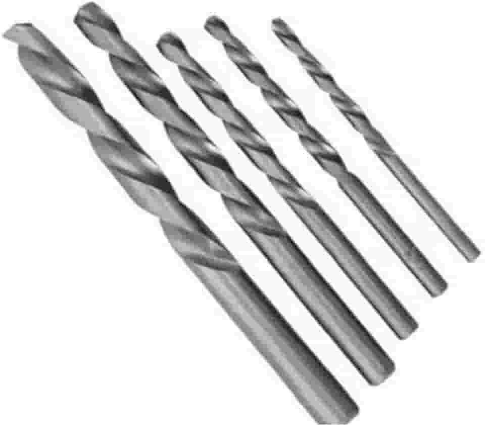 Kit 5 Brocas Metal Aço 4 5 6 8 e 10 mm Titânio Furadeira Helicoidal Cilíndrica Furar Rápido Usinagem