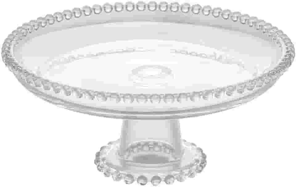 WOLFF - Prato de Cristal com Pé 20cm x 9cm - Linha Pearl